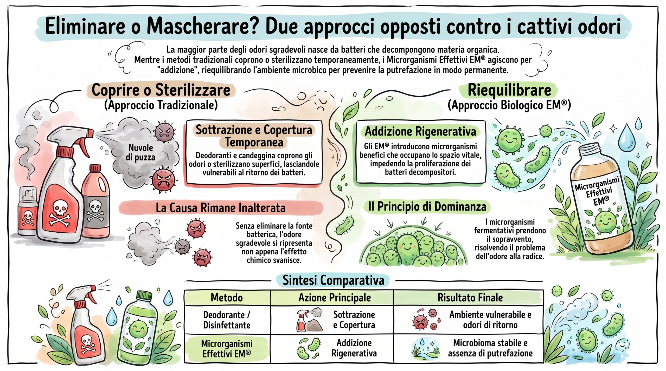 Infografica: Eliminare o mascherare gli odori